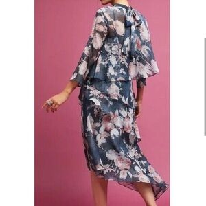 Anthropologie Hemant & Nandita Floral Print Sammy Tiered Dress